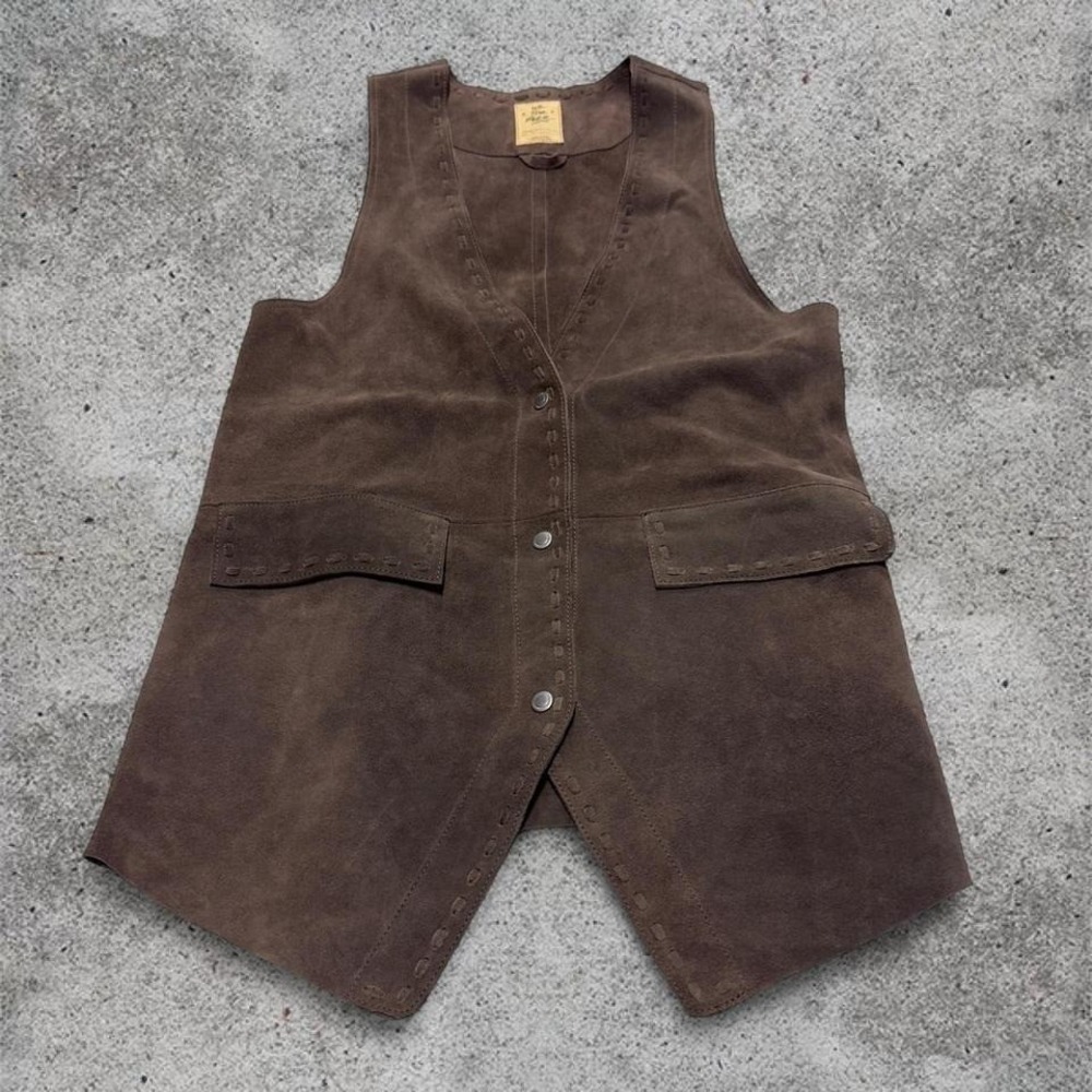 Classic Women's Brown Suede Vest